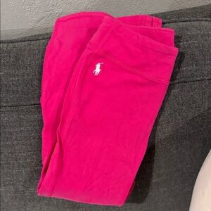 Ralph Lauren Bright Pink Girls' Logo Leggings